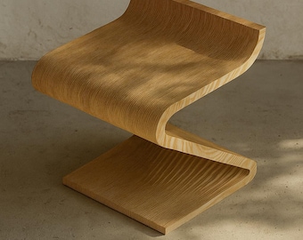 Sedia da pranzo parametrica: mobile moderno in legno curvato (download digitale)