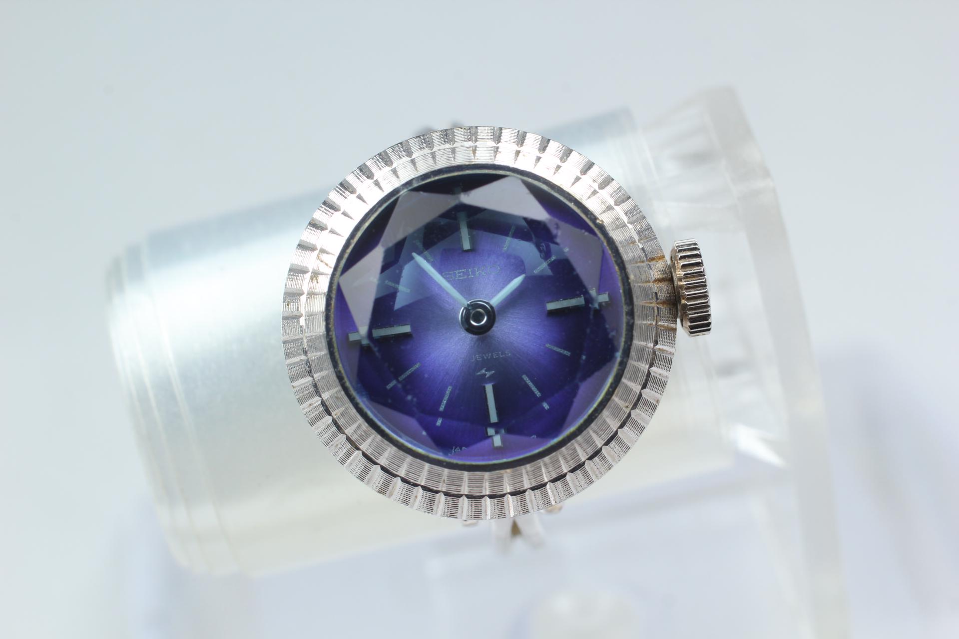 Montre-bague Seiko Automatique Vintage - Modèle Hexagonal 11-7680, Cadran Vert - Années 70