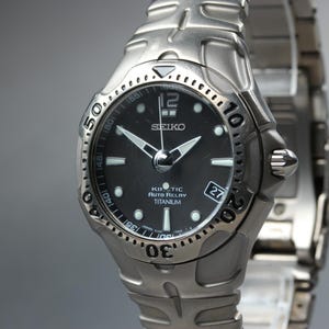 Seiko Kinetic Titanium Watch - Etsy