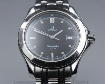 Vintage OMEGA Seamaster 120m 2511.50 (Near Mint) Black Dial Silver Band Date men’s watch