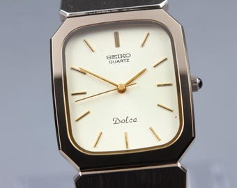 Vintage Dolce 7731-5200 (Exc+5) Tungsten Quartz white dial Men's  Watch #1644