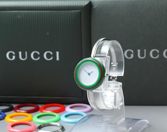 Gucci Change Bezel 11/12.2L (Near MINT w/Paper) Silver bracelet 11 Color women's #1712