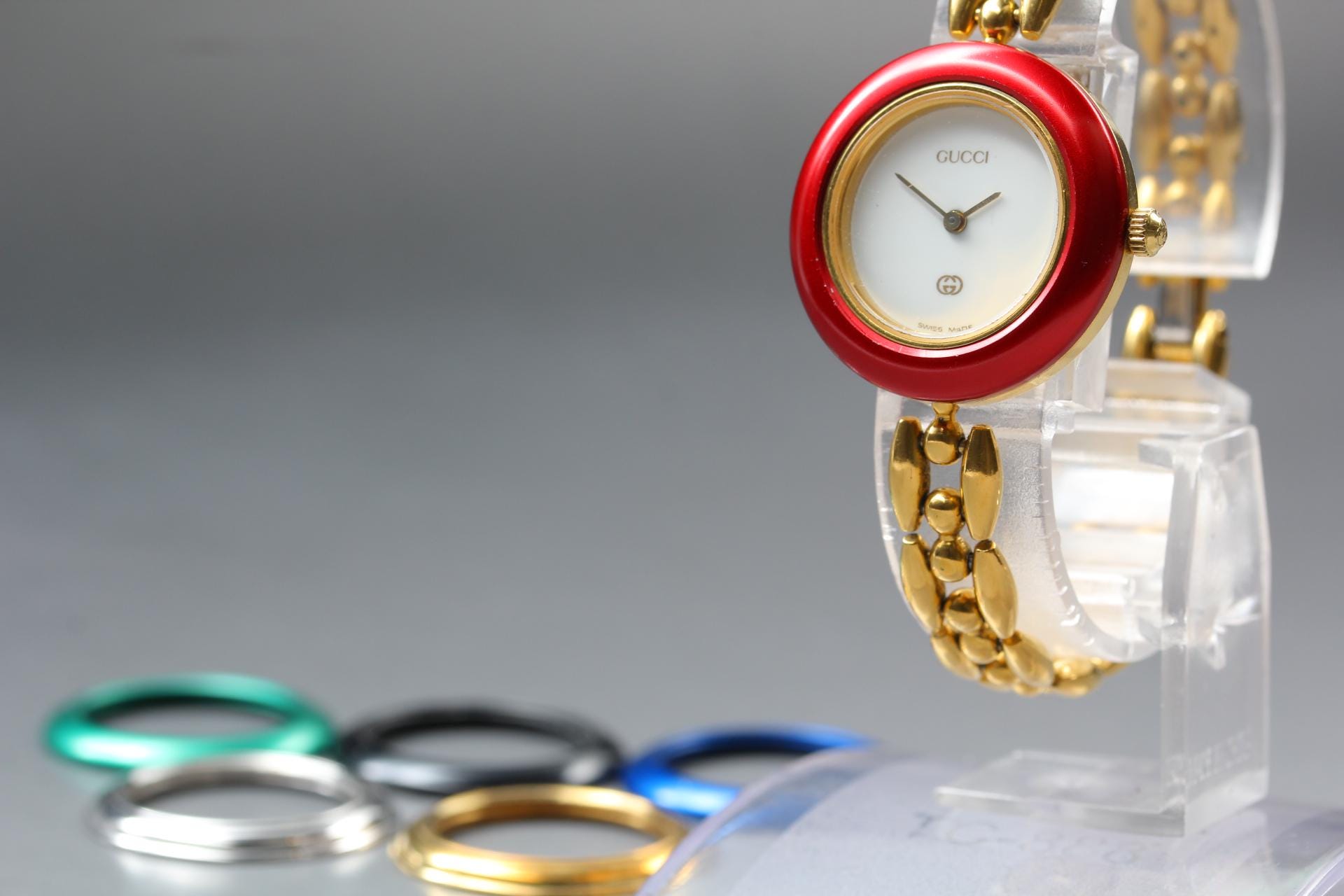 Vintage 1992 Gucci 1345 G-Series Swiss Made‎ 23mm Women\'s Quartz Bangle Watch Vintage 1992 Gucci 1345 G-Series Swiss Made 23mm Women\ main image 4