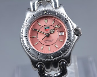 TAG HEUER S/el WG131G (Near Mint) Date 27mm pink Dial Quartz Ladies Watch