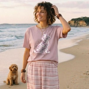 Personalised Cavoodle T-Shirt, Cavapoo Dog Mom Present, Cottagecore Grandma Gift, French Toile Tee