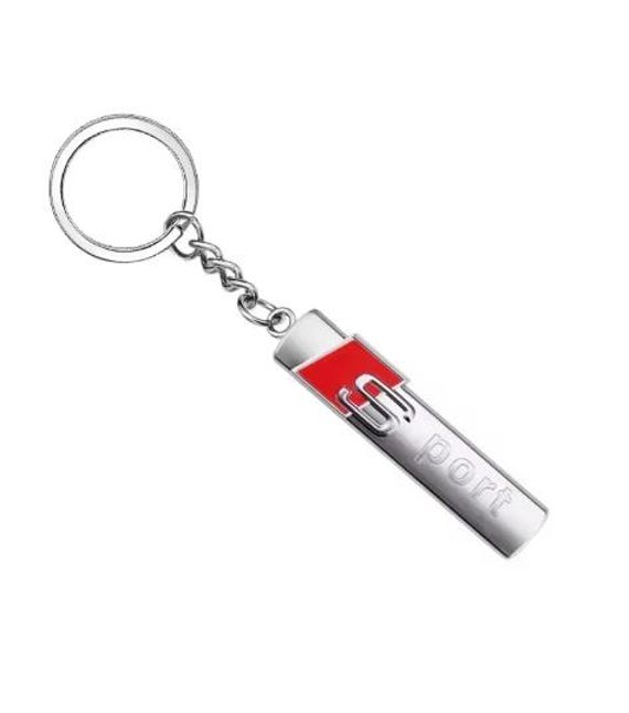 New 3D Metal Alloy Sline Logo Key Chain Car Keyring Pendant Gifts for Audi S Line A3 A4 A5 A6 A7 A8 Q3 Q5 RS3 RS4 RS5 S3 S4 S5