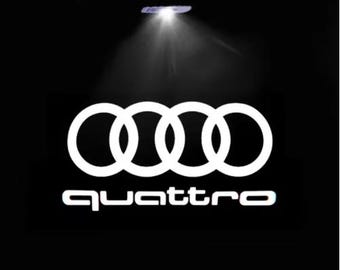 2pcs LED Car Door Logo Welcome Light – Audi kompatibilnost A1, A3, A4 B5–B9, A6 C5–C7, A5, A7, A8, Q3, Q5, Q7, TT, S3, S6, S‑line, Quattro