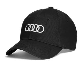 Cotton Audi Cap Car Logo Adjustable Hat for A Q Series RS  S Line  Outdoor Car Accessory Black