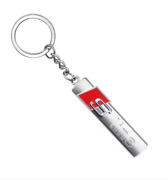 New 3D Metal Alloy Sline Logo Key Chain Car Keyring Pendant Gifts for Audi S Line A3 A4 A5 A6 A7 A8 Q3 Q5 RS3 RS4 RS5 S3 S4 S5