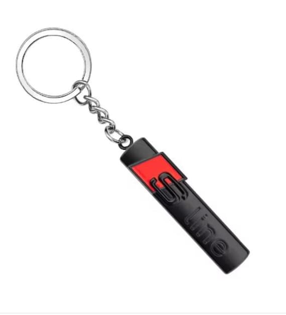 New 3D Metal Alloy Sline Logo Key Chain Car Keyring Pendant Gifts for Audi S Line A3 A4 A5 A6 A7 A8 Q3 Q5 RS3 RS4 RS5 S3 S4 S5