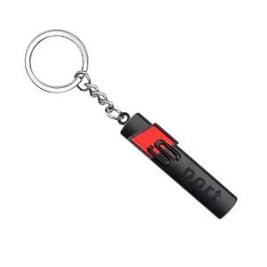 New 3D Metal Alloy Sline Logo Key Chain Car Keyring Pendant Gifts for Audi S Line A3 A4 A5 A6 A7 A8 Q3 Q5 RS3 RS4 RS5 S3 S4 S5 image 1