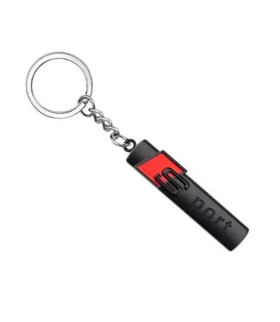 New 3D Metal Alloy Sline Logo Key Chain Car Keyring Pendant Gifts for Audi S Line A3 A4 A5 A6 A7 A8 Q3 Q5 RS3 RS4 RS5 S3 S4 S5
