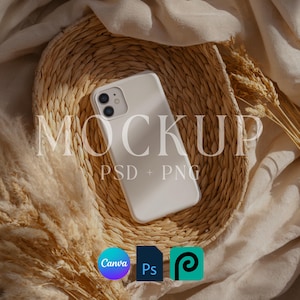 Phone Case Mockups, Prinitfy Tough Case Mock up, Canva Drag and Drop Device Mockup, PSD Iphone Case Mock Up Bundle, Instant Download