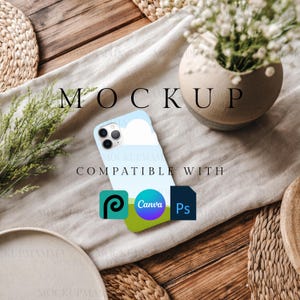 Iphone Phone Case Mockup Bundle, Prinitfy Tough Case Mock up, Canva Drag and Drop Device Mockup, PSD Phone Case Mock Up, Instant Download