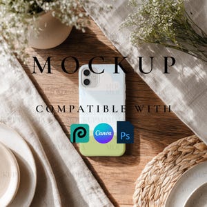 Iphone Phone Case Mockup Bundle, Prinitfy Tough Case Mock up, Canva Drag and Drop Device Mockup, PSD Phone Case Mock Up, Instant Download