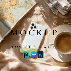 Iphone Phone Case Mockup Bundle, Prinitfy Tough Case Mock up, Canva Drag and Drop Device Mockup, PSD Phone Case Mock Up, Instant Download