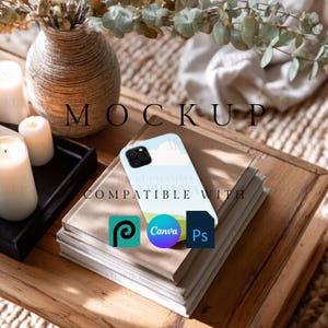 Iphone Phone Case Mockup Bundle, Prinitfy Tough Case Mock up, Canva Drag and Drop Device Mockup, PSD Phone Case Mock Up, Instant Download