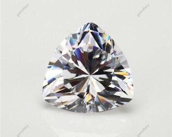 2Pcs Lab Created CVD Diamond: 6mm Trillion Cut, D Color, IF Clarity For Jewelry