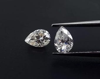 Lab-Created CVD Diamond 7×5 mm Pear Cut D Colour IF Clarity GIE Certified Loose Stone for Engagement & Custom Jewellery