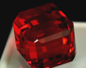 80+ CT Mozambique Red Ruby Gemstone: Cube Cut, GIE Certified jewelry making Size