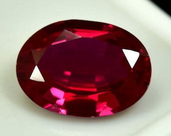 9+ CT Mozambique Red Ruby Gemstone: Oval Cut, GIE Certified jewelry making Size