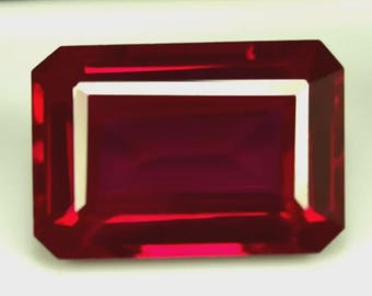 5+ CT Mozambique Ruby Gemstone | Emerald Cut, GIE Certified