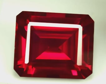 3+ Ct Mozambique Red Ruby | Emerald Cut Loose Gemstone, GIE Certified