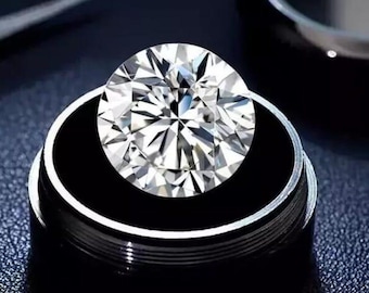 Diamante redondo CVD de 10 x 10 mm, creado en laboratorio, color D, claridad VVS1, certificado por GIE
