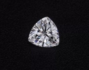 Lab Created Diamond Pair – 6mm Trillion Cut, D Color IF Clarity