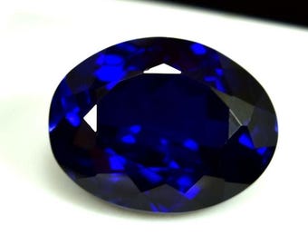 6+ Ct Untreated Blue Sapphire Oval Cut Gemstone: GIE Certified