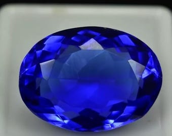 AAA+ Blue Tanzanite Gemstone • 23 Ct Oval Cut, GIE Certified
