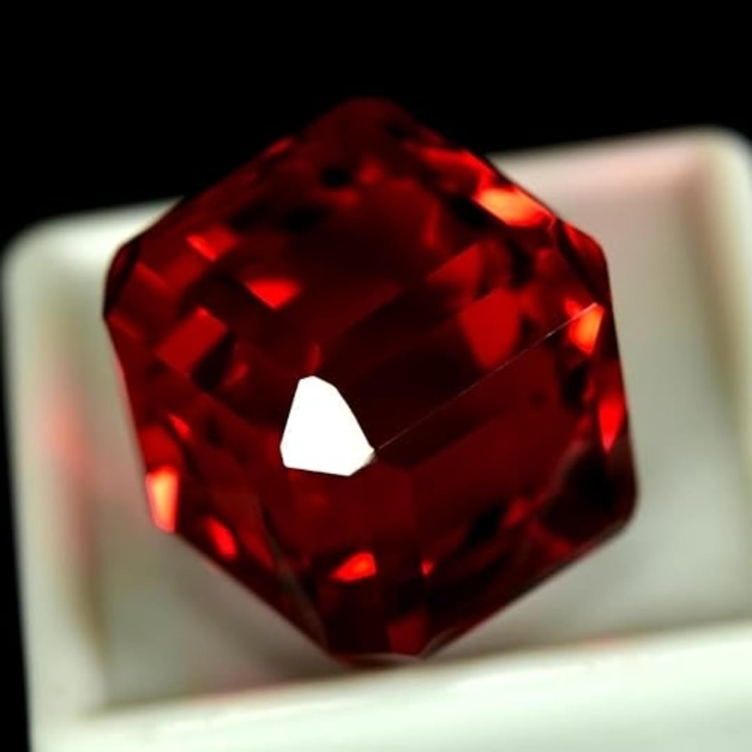 Spinel Box Count Natural Red Spinel Gemstone | 30+ Ct Cube Box Cut, GIE Certified - Etsy