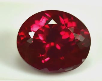 11+ Ct Mozambique Red Ruby • Oval Cut Loose Gemstone