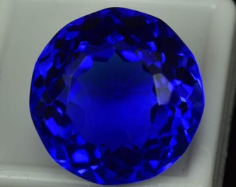 25+ ct Natural AAA+ Quality Tanzanite Round Cut Gemstone GIE Certified Making for Jewelry