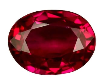 6+ CT Mozambique Red Ruby Gemstone: Oval Cut, GIE Certified jewelry making Size
