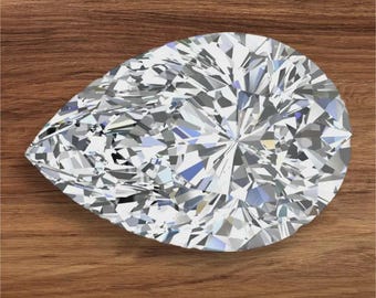 10x7mm Pear Cut Lab Diamond | D Color IF, GIE Certified