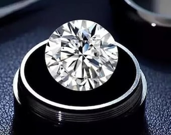Par de diamantes redondos de 6 mm creados en laboratorio – Color D, pureza VVS1, certificados por GIE