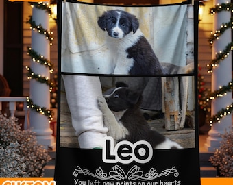 Personalized Pet Photo Blanket, Ultra-Soft Fleece Throw