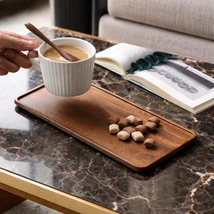 Handcrafted Wooden Tray – Elegant Serving Tray for Coffee, Snacks, and More