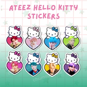 makestar キティちゃん ハローキティ ATEEZ OT8 コンプリート Ateez Kitty - Etsy