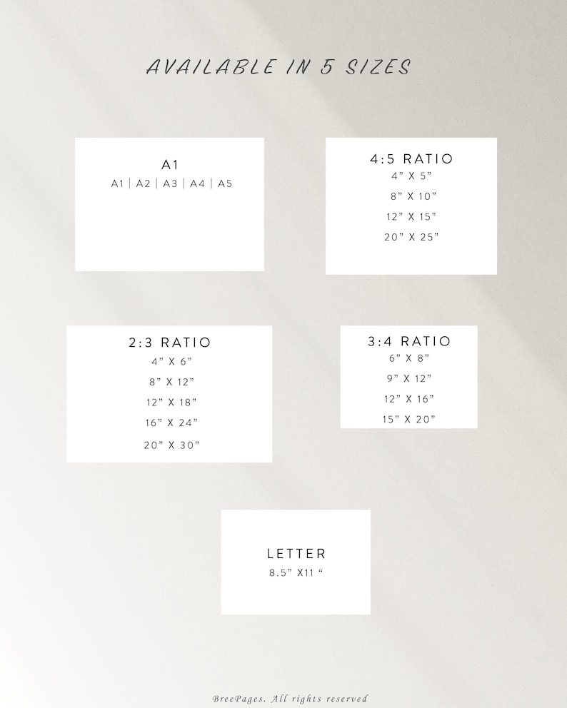 Minimal 2026 Yearly Calendar | One Page Year at a Glance | Large Wall Calendar Printable | A1 A2 A3 Giant Calendar PDF | Digital Download image 5
