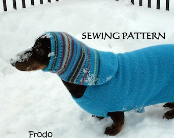 Sewing Pattern for Dachshund Sweaters Jumpers Snoods DIY