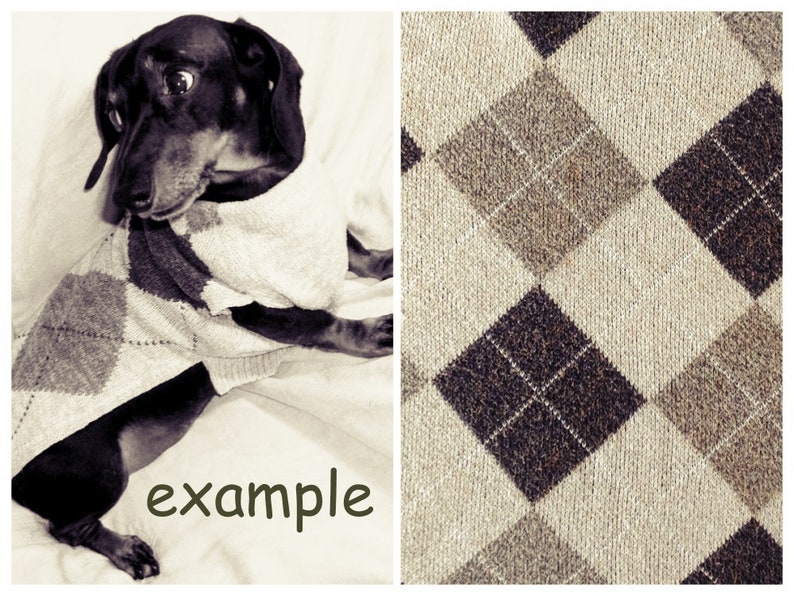 Argyle Bassotto Maglione Oatmeal Beige Marrone Plaid Piccolo Etsy