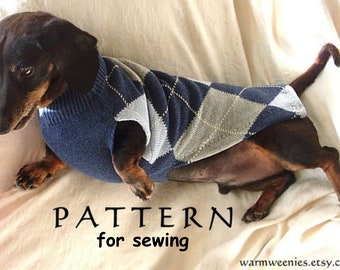 Dachshund Sewing Pattern for Small Dog Sweaters and Snoods or Cowl