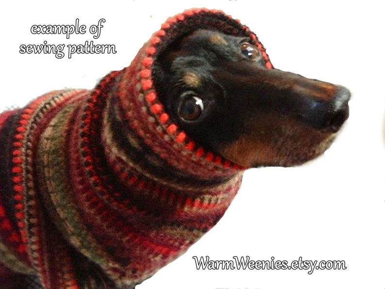 Dachshund Sewing Pattern for Small Dog Sweaters and Snoods or Etsy