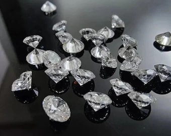 Diamante de laboratorio de 2 mm con certificación GIE, talla brillante redonda, color D VVS1 (paquete de 60)