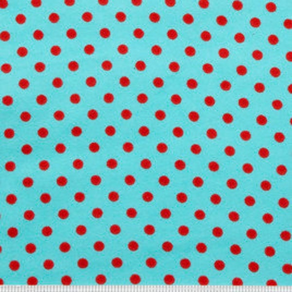 Retro Polka Dot Flannel Cotton Fabric Little more than a FAT Quarter