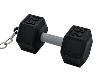 Llavero con mancuerna, regalo de fitness, motivación para el gimnasio.