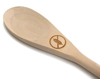 Gluten-Free Labeled Wooden Spoon, Celiac Safe Baking