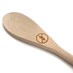 Gluten-Free Labeled Wooden Spoon, Celiac Safe Baking